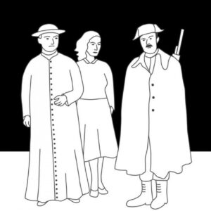 Sotanes, faldes i tricornis