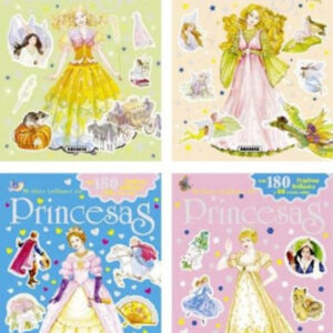 Mi libro brillante de hadas y princesas con pegatinas (4 Títulos)