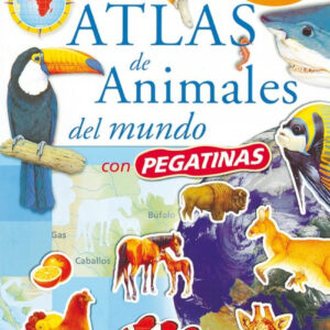 Atlas de animales del mundo con pegatinas
