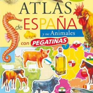 Atlas de España y sus animales con pegatinas
