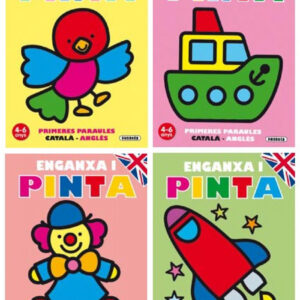 Enganxa i pinta primeres paraules català - anglès (4 Títols)