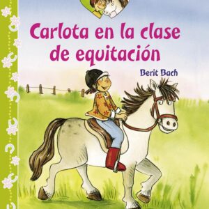 Carlota en la clase de equitación