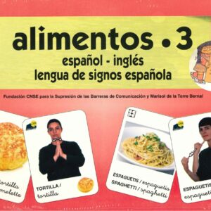 Alimentos 3 Baraja español inglés lengua de signos