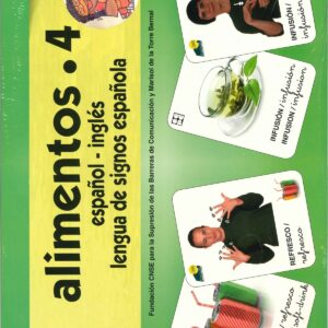 Alimentos 4 Baraja español-Inglés Lengua de signos