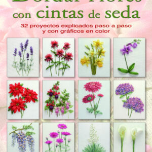 Bordar flores con cintas de seda