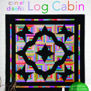 Quilts modernos con el diseño de log cabin