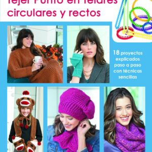 Gran libro de tejer punto con telares curculares y rectos