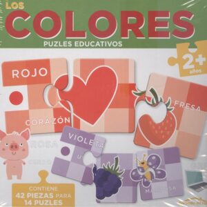 LOS COLORES (2+ AÑOS) - APRENDO EN CASA - PUZLES EDUCATIVOS (42 PIEZAS PARA 14 PUZLES)