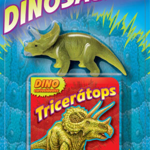 TRICERATOPS LIBRO DE CARTON Y FIGURA DINOSAURIO