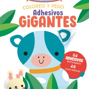 Coloreo y pego adhesivos gigantes. Vaca