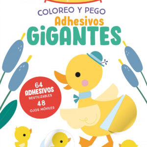 Coloreo y pego adhesivos gigantes. Pato