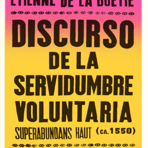 Discurso de la servidumbre voluntaria