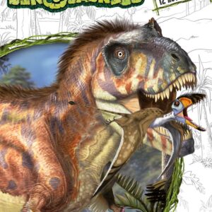 Dinosaurios - Actividades para colorear con pegatinas
