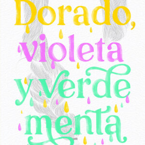 Dorado, violeta y verde menta