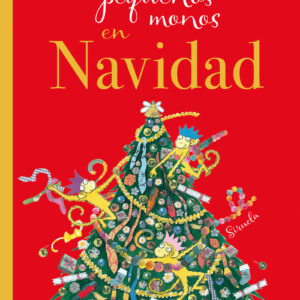 Tres pequeños monos en Navidad