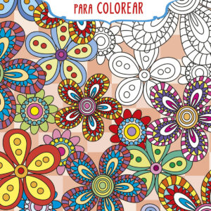 Dibujos de flores para colorear - 3