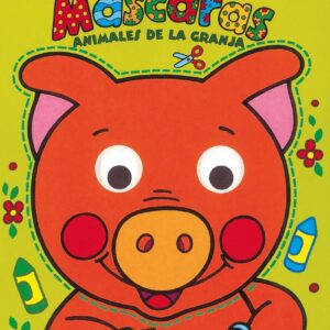 Animales de la granja pinta y recorta máscaras