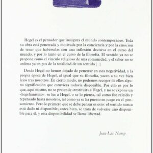 Hegel, la inquietud de lo negativo